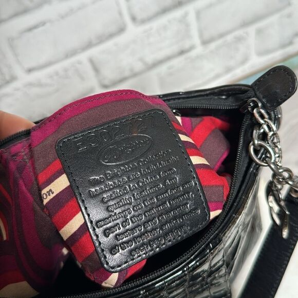 Vintage Genuine Brighton Black Patent Leather Shoulder Bag Purse - Picture 8 of 8